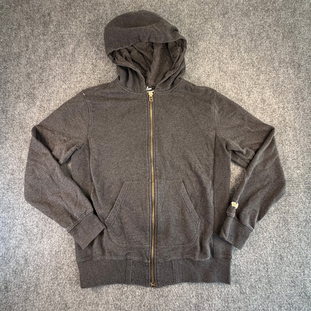Undefeated Full Zip Fleece Hoodie Medium Charcoal Grey Streetwear